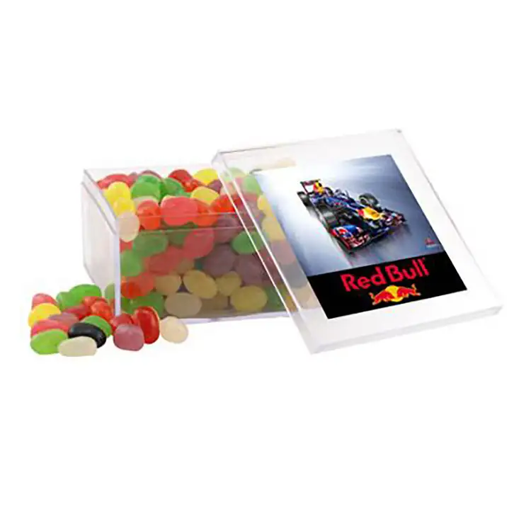 Large Square Acrylic Box with Assorted jelly beans