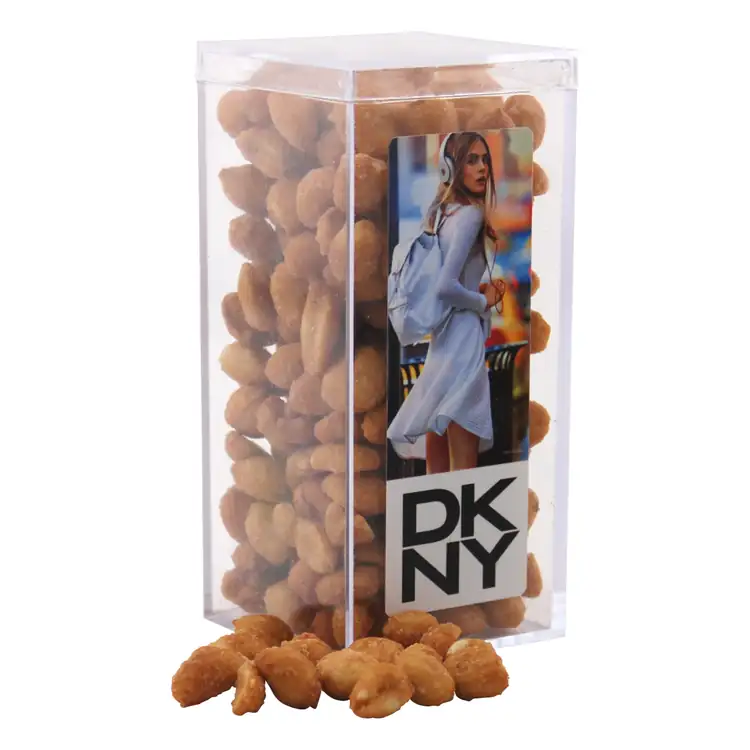 Large Rectangular Acrylic Box with Honey-roasted peanuts