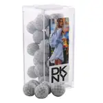 Grande boîte rectangulaire en acrylique de chocolats en forme de balle de golf