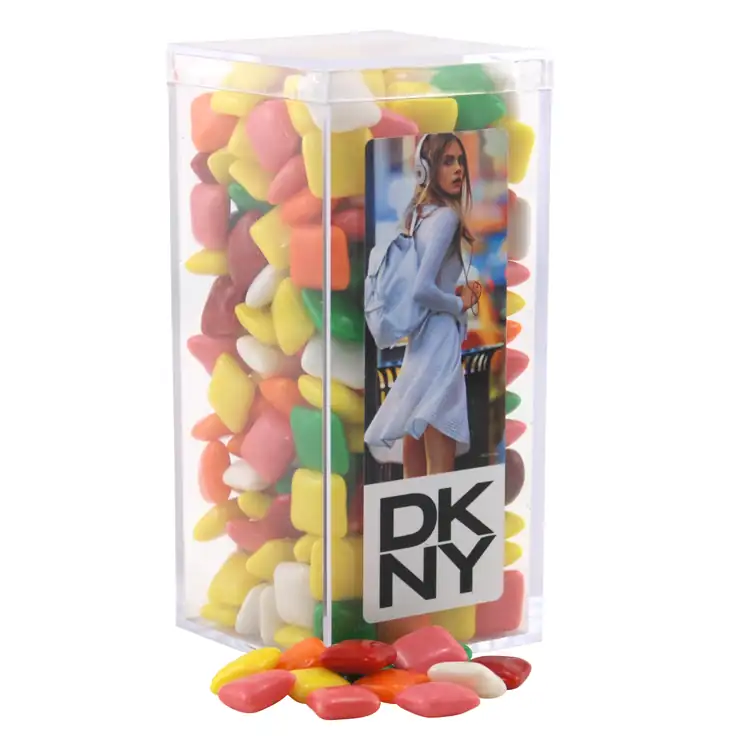 Large Rectangular Acrylic Box with Mini Chicklets gum