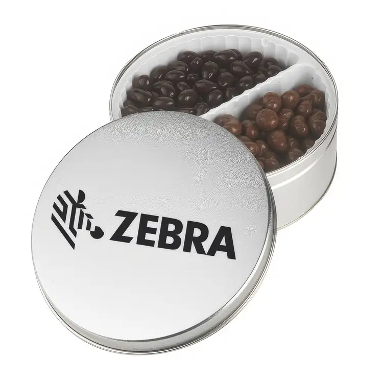 Large Round Tin of Chocolate Almonds and Cashews #2