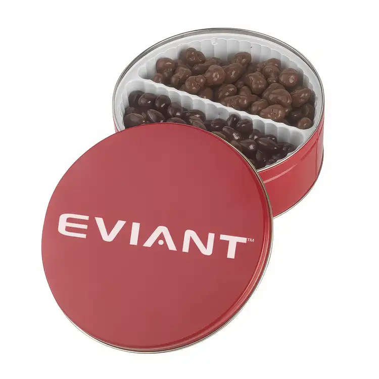 Large Round Tin of Chocolate Almonds and Cashews #3