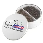 Large Round Tin of Chocolate Almonds and Cashews
