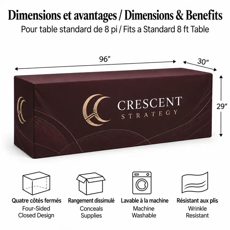 Large Premium Closed Back Fitted Tablecloth #3