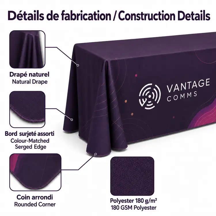 Large Open Back Drape Tablecloth #4
