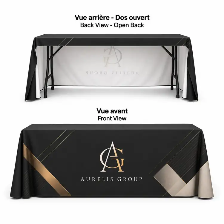 Large Premium Open Back Drape Tablecloth #2
