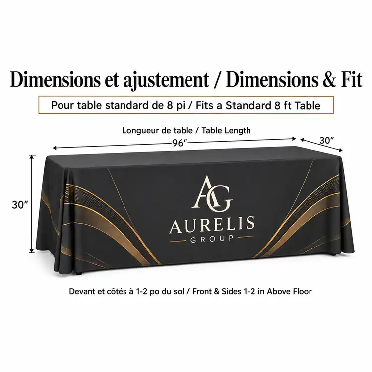 Large Premium Open Back Drape Tablecloth #3