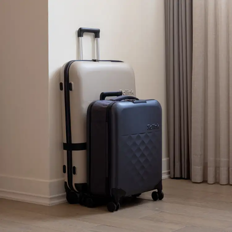 Rollink Flex 360 Large Foldable Four-Wheel Checked Suitcase #10