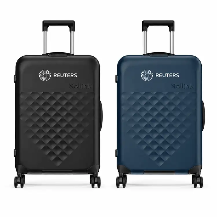 Rollink Flex 360 Large Foldable Four-Wheel Checked Suitcase