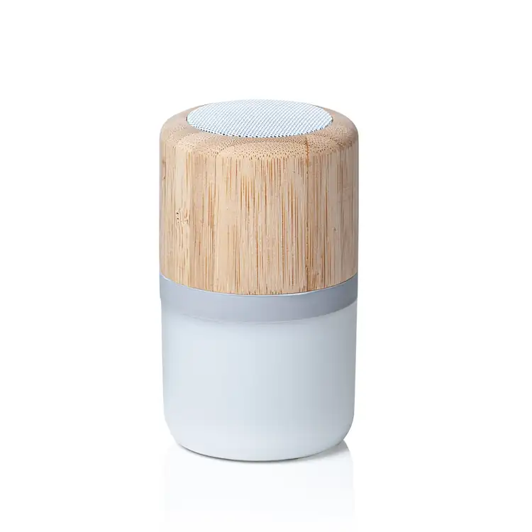 Bluesy Bamboo Wireless Speaker with Colour-Changing Light #5