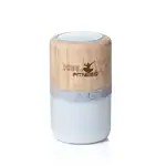 Haut-parleur sans fil en bambou avec éclairage multicolore Bluesy