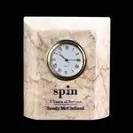 Horloge Ajax en marbre Botticino