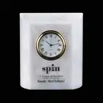 Horloge Ajax en marbre blanc