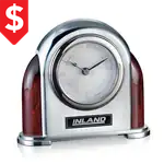 Horloge Newtonbrook à fini bois de rose et chrome