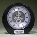 Horloge Silver Accent au fini piano ébène