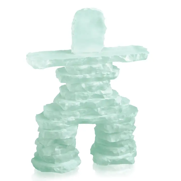 Frosted Glass Inukshuk #10