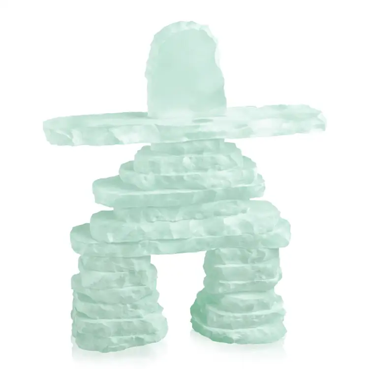 Frosted Glass Inukshuk #11