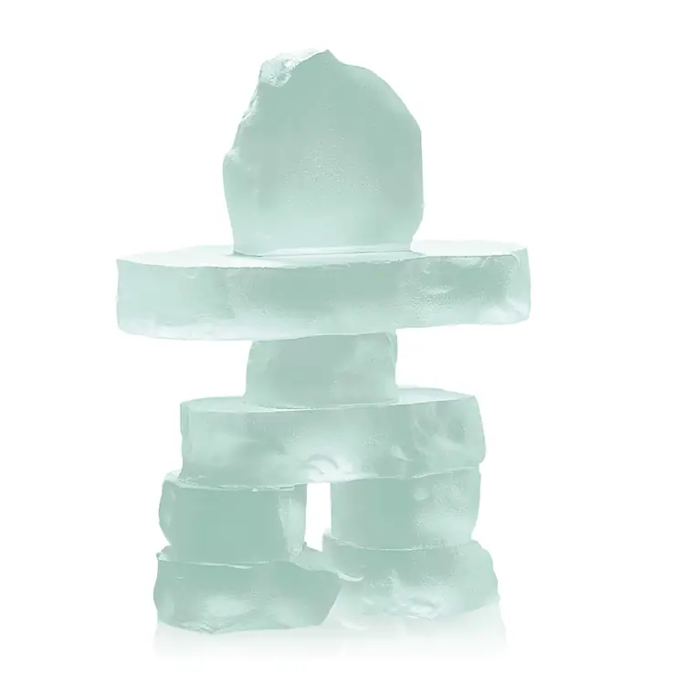 Frosted Glass Inukshuk #2