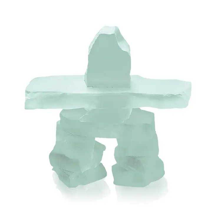 Frosted Glass Inukshuk #5