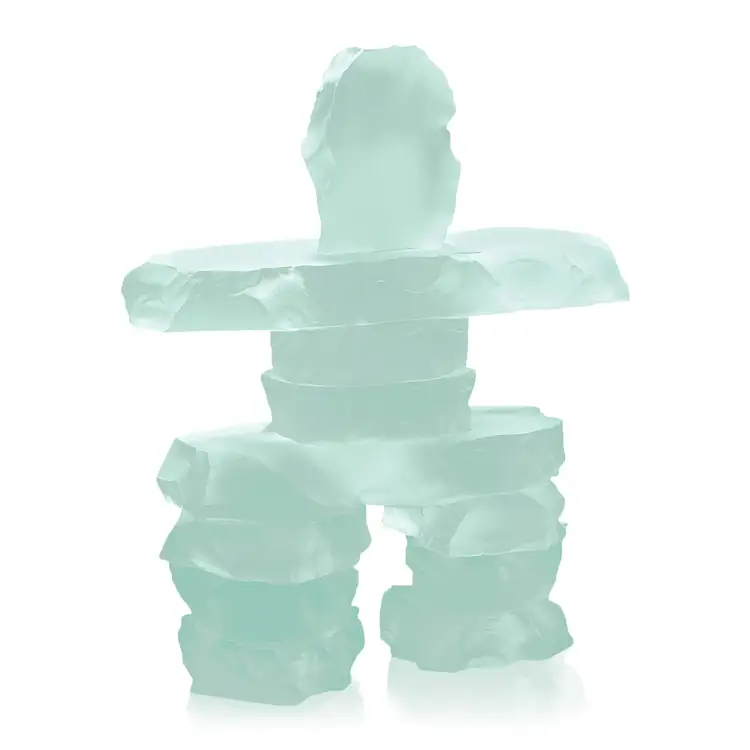 Frosted Glass Inukshuk #6