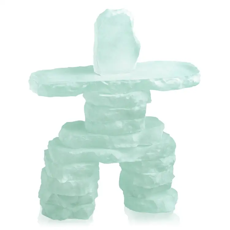 Frosted Glass Inukshuk #8