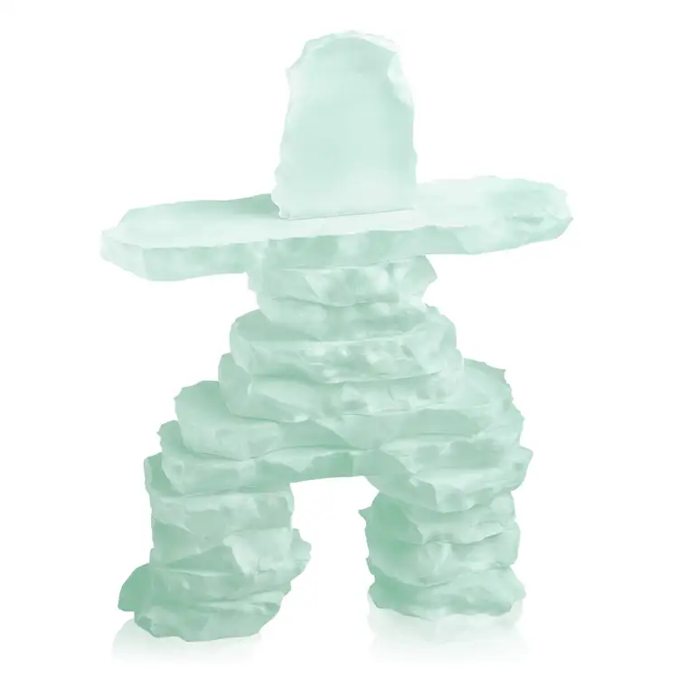 Frosted Glass Inukshuk #9