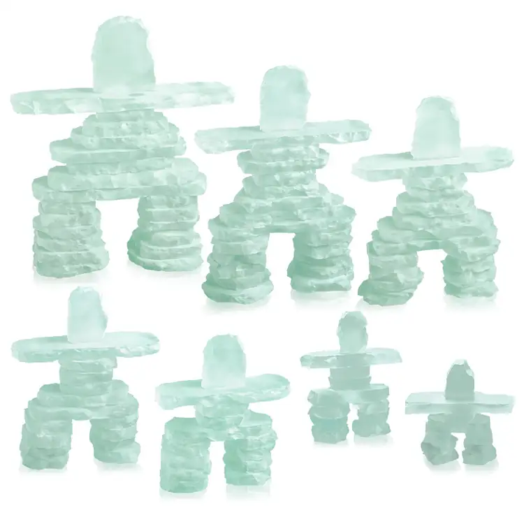 Frosted Glass Inukshuk