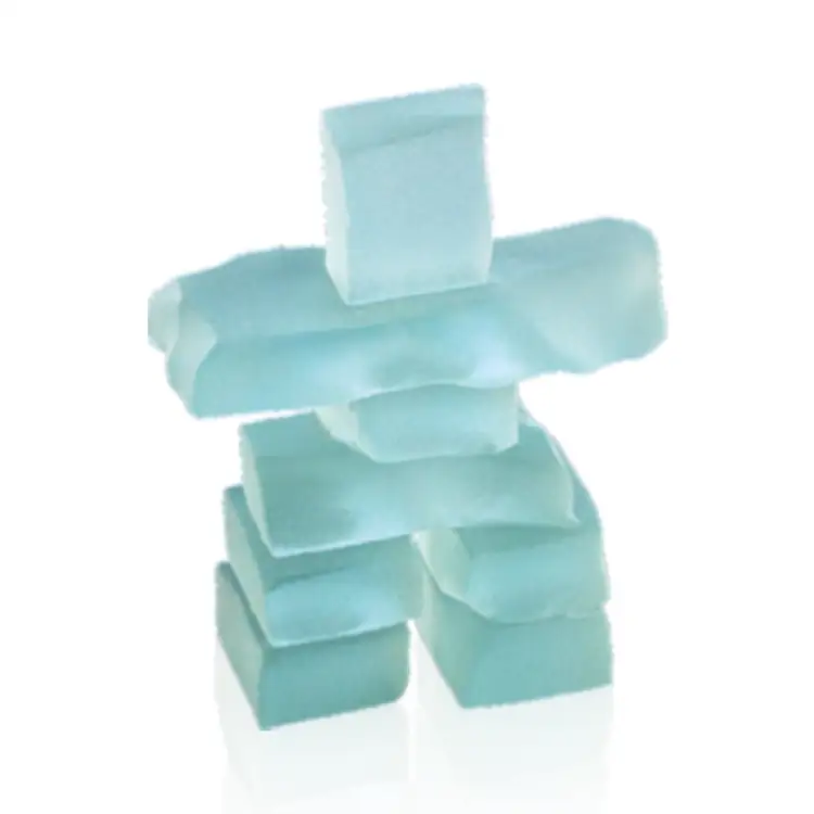 Frosted Jade Glass Inukshuk #2