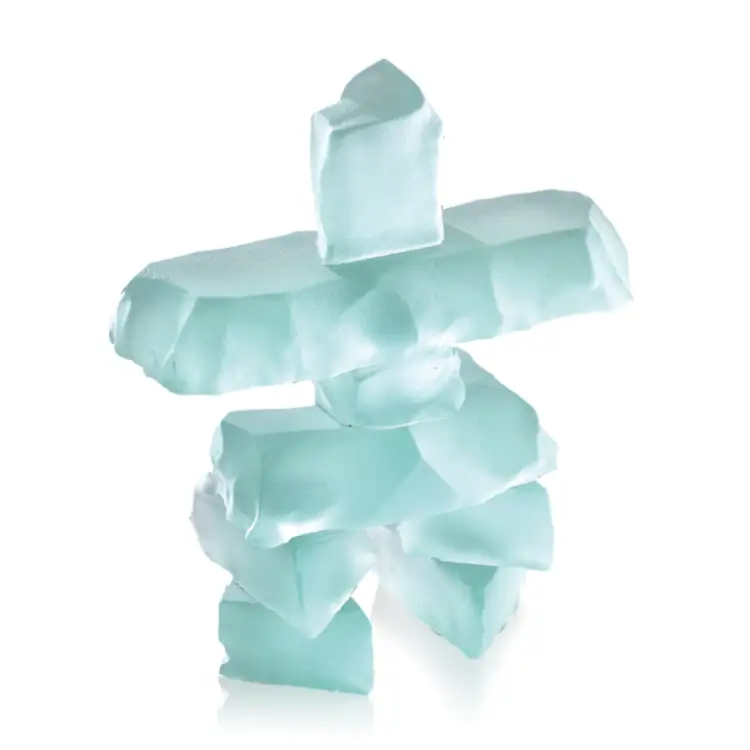Frosted Jade Glass Inukshuk #5