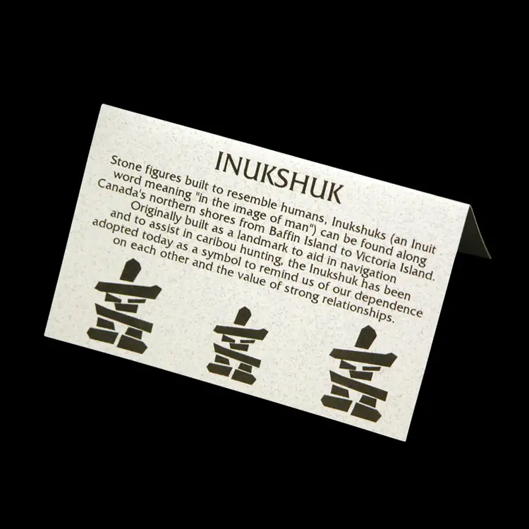 Inukshuk on Bevelled Jade Glass Base #2