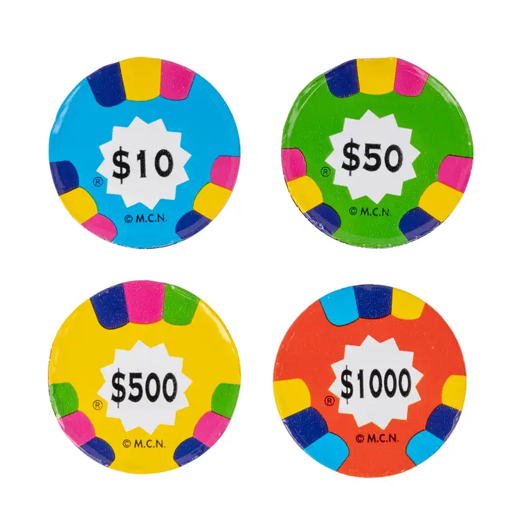 Jetons de poker en chocolat au lait