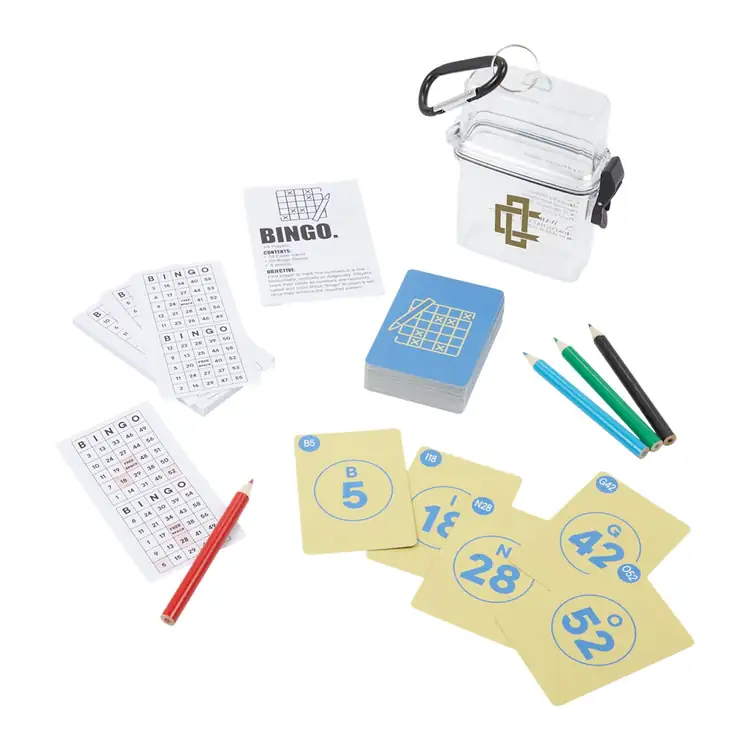 Jeu de bingo On-the-Go en étui réutilisable