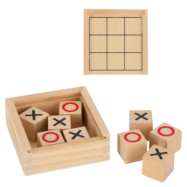Jeu de voyage tic-tac-toe dans un boîtier en bois #3