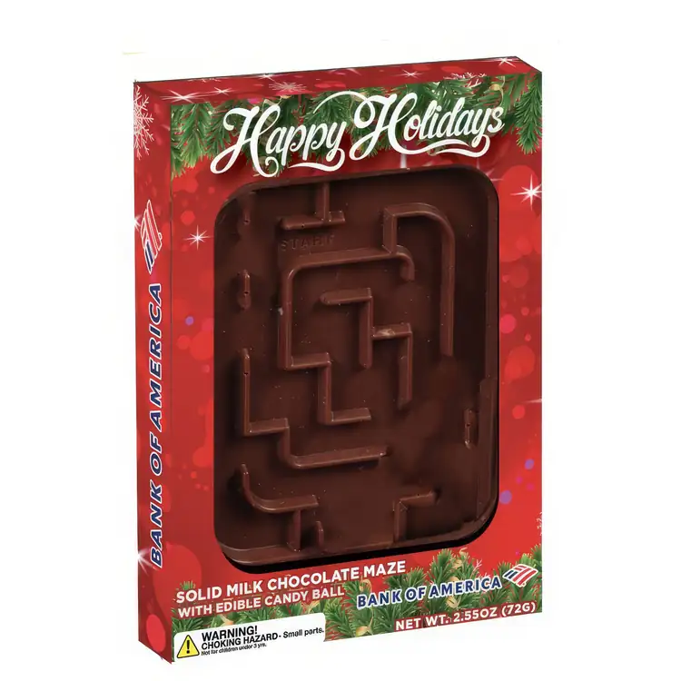 Fully Customizable Box With Milk Chocolate Molded Maze #5