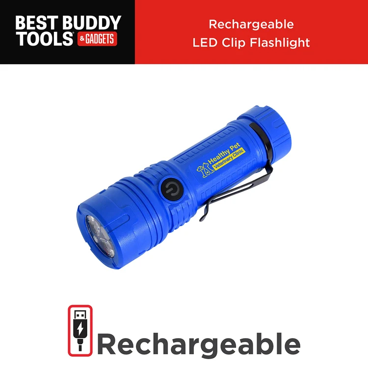 Lampe de poche rechargeable à DEL Best Buddy Tools avec pince #2