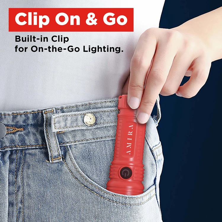 Lampe de poche rechargeable à DEL Best Buddy Tools avec pince #5