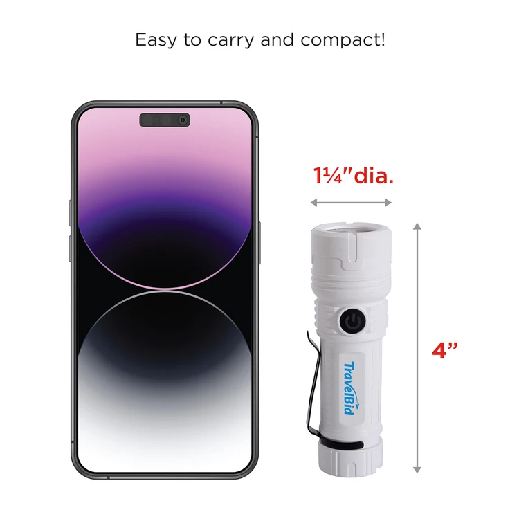 Lampe de poche rechargeable à DEL Best Buddy Tools avec pince #6