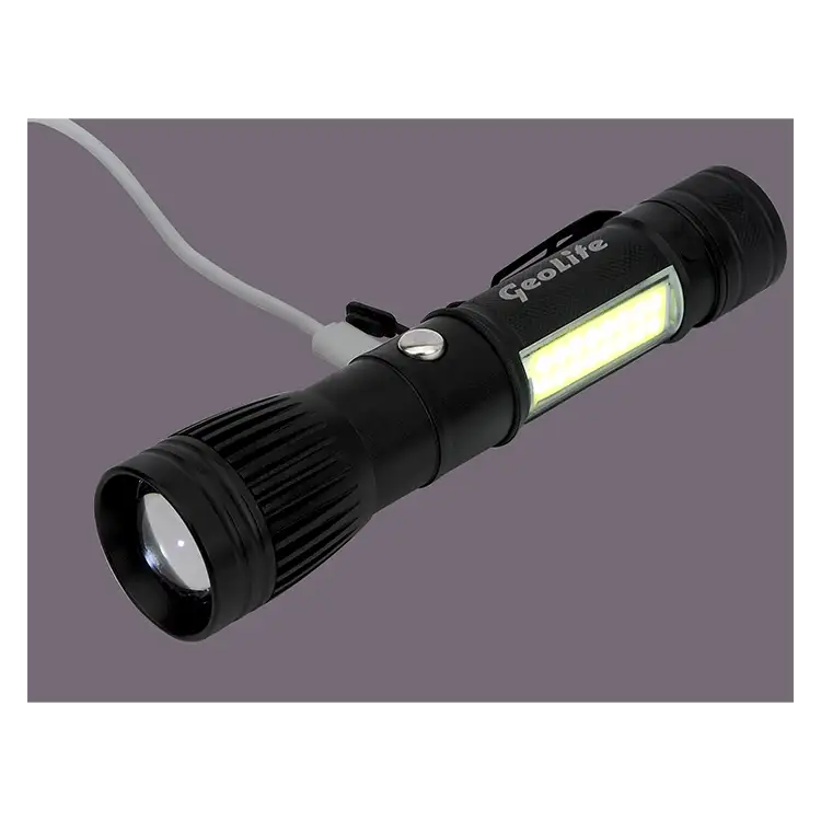 Lampe de poche rechargeable à double éclairage DEL et COB #2