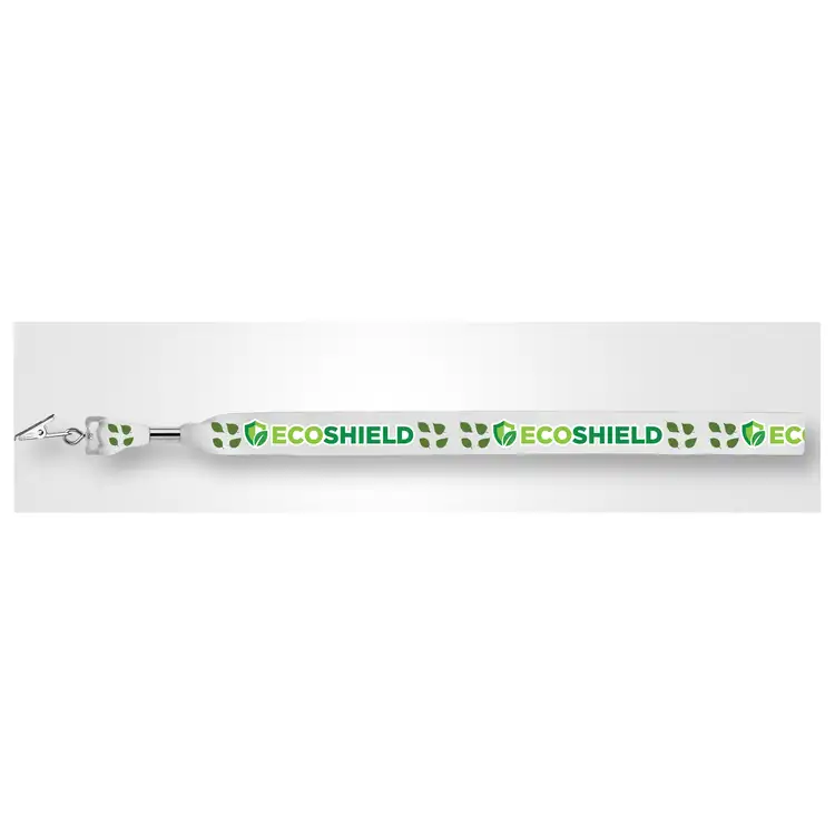 Zevi Recycled Polyester Lanyard with Swivel Bulldog Clip #3