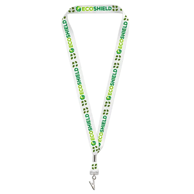 Zevi Recycled Polyester Lanyard with Swivel Bulldog Clip