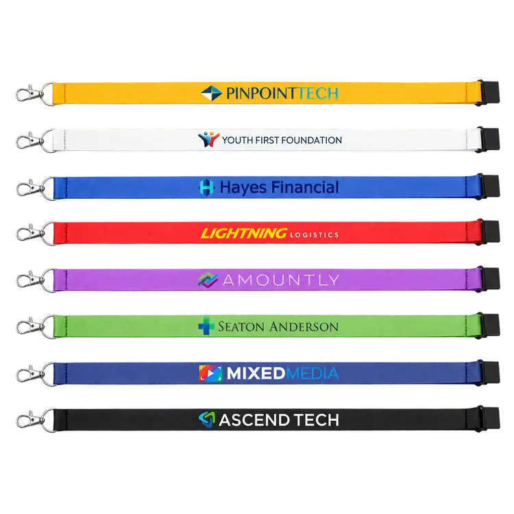 Elix Recycled Polyester Breakaway Lanyard with Snap Hook