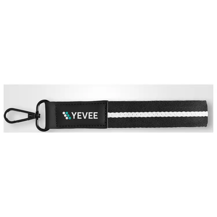 Newport Recycled Polyester Chevron Keychain Wrist Strap #3