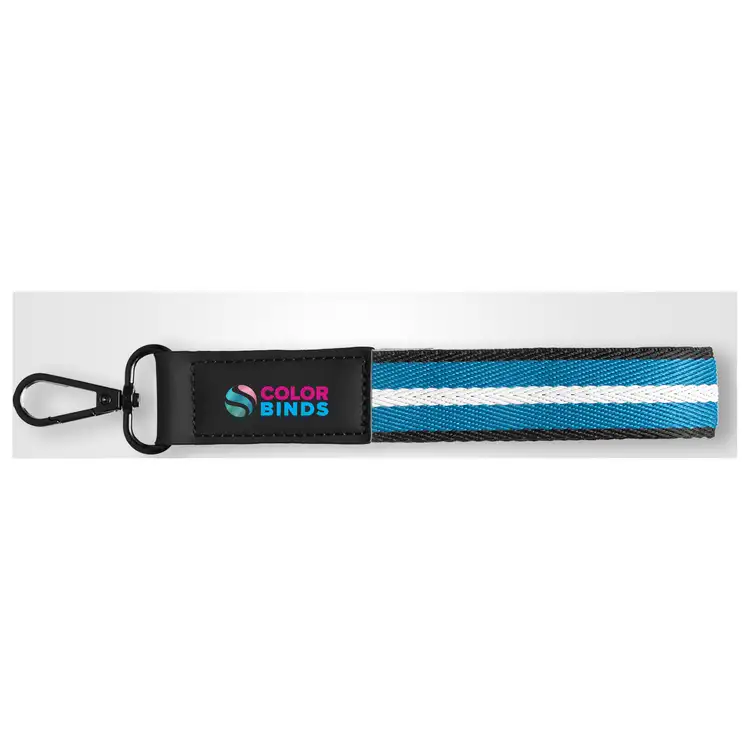 Newport Recycled Polyester Chevron Keychain Wrist Strap #7