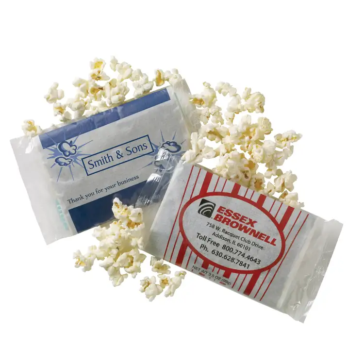 Microwave Popcorn with Custom Printed Wrapper
