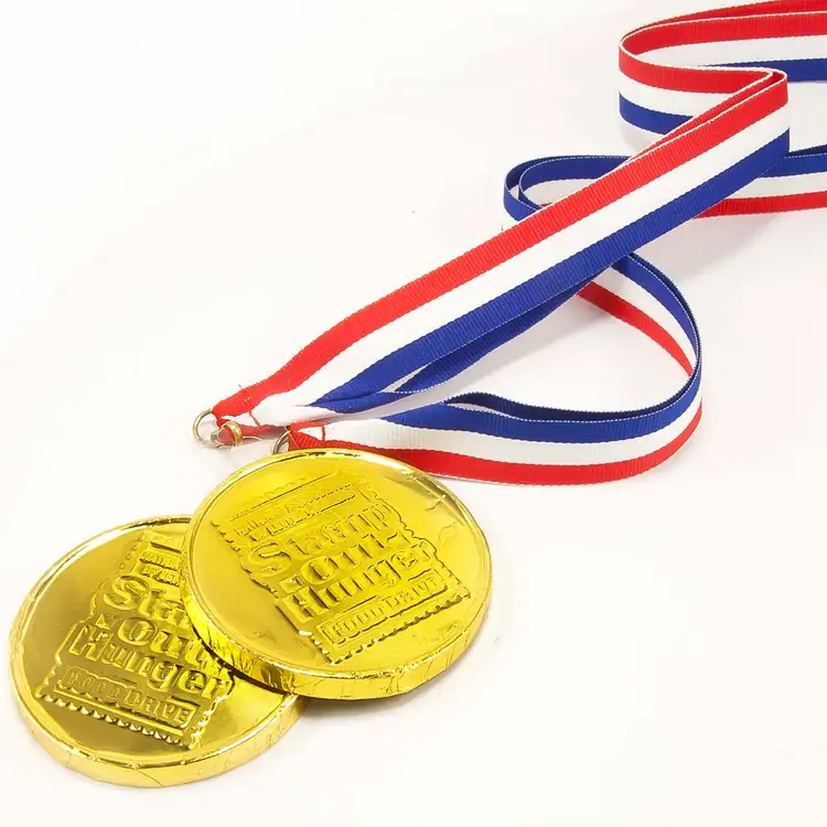 Médaille en chocolat 1 oz avec ruban