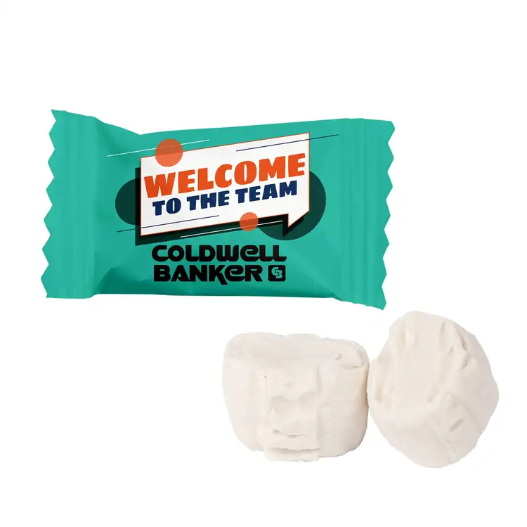 Menthes blanches au beurre à emballage multicolore