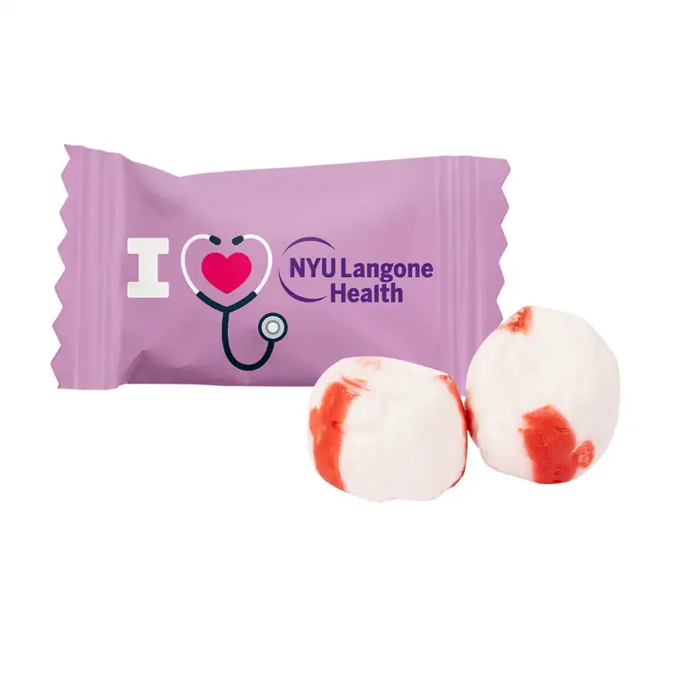 Red-Striped Soft Buttermints with Full-Colour Wrappers