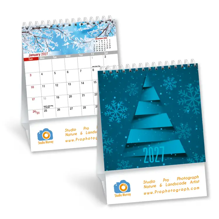 Mini calendrier de bureau Double Vue 2027