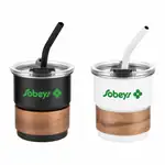 Polly Mini Tumbler 10 oz with Wooden Band and Straw