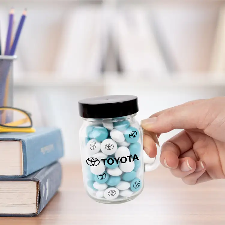 Mini Mason Jar with imprinted chocolate buttons #11